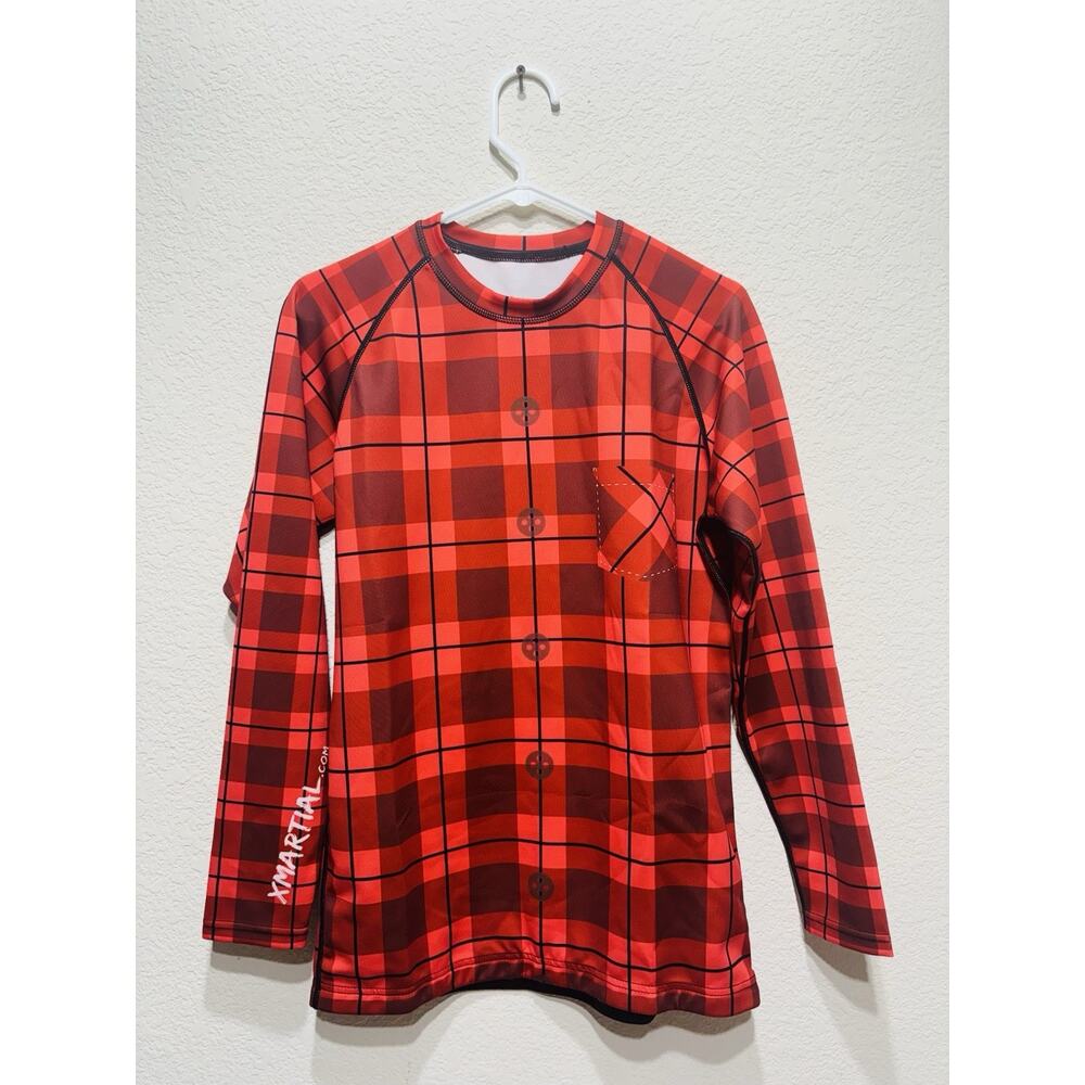 Xmartial Rash Guard L-XL Plaid MMA